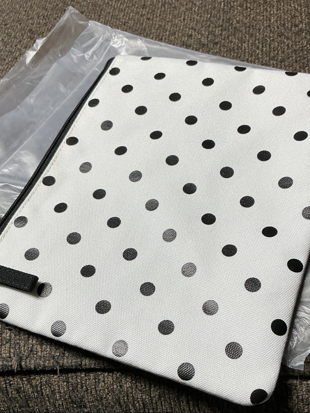 Kate spade White and Black Polka Dot Cosmetic Pouch - Picture 4 of 4